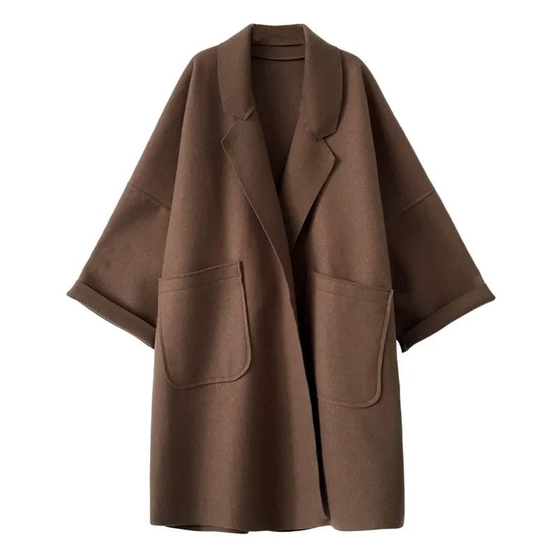 Trench coat de lã oversized - Aura