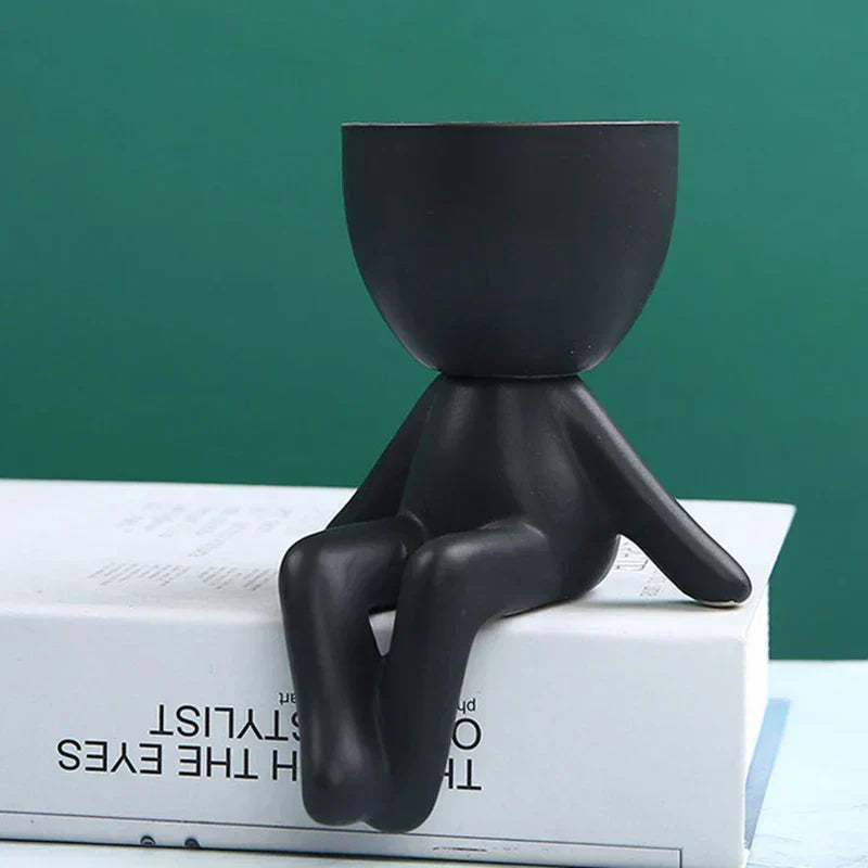 Vaso de suculentas de cerâmica feito à mão com orifício de drenagem - TerraCotta