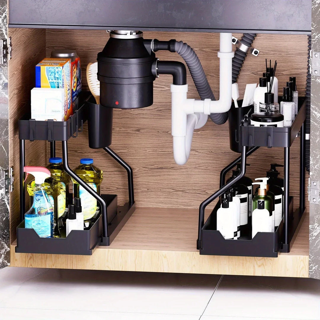 Multilayer Pull-Out Seasoning & Storage Rack – Liora