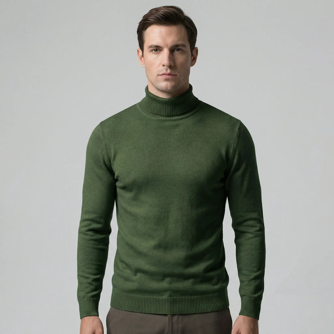 Schmal Geschnittener Rollkragenpullover Für Herren - Dario