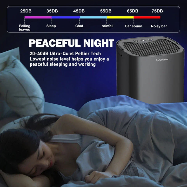 1000ml Portable 2-in-1 Dehumidifier with Air Filter & Night Light – Aveline
