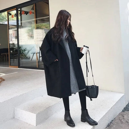 Trench coat de lã oversized - Aura