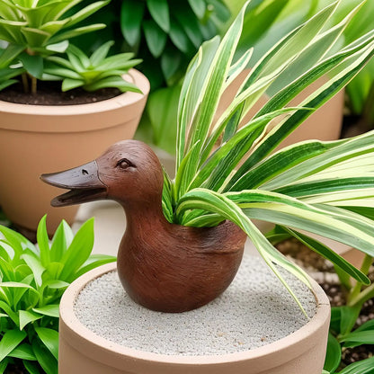 Estátua de pato vaso de flores - QuackyPlanter