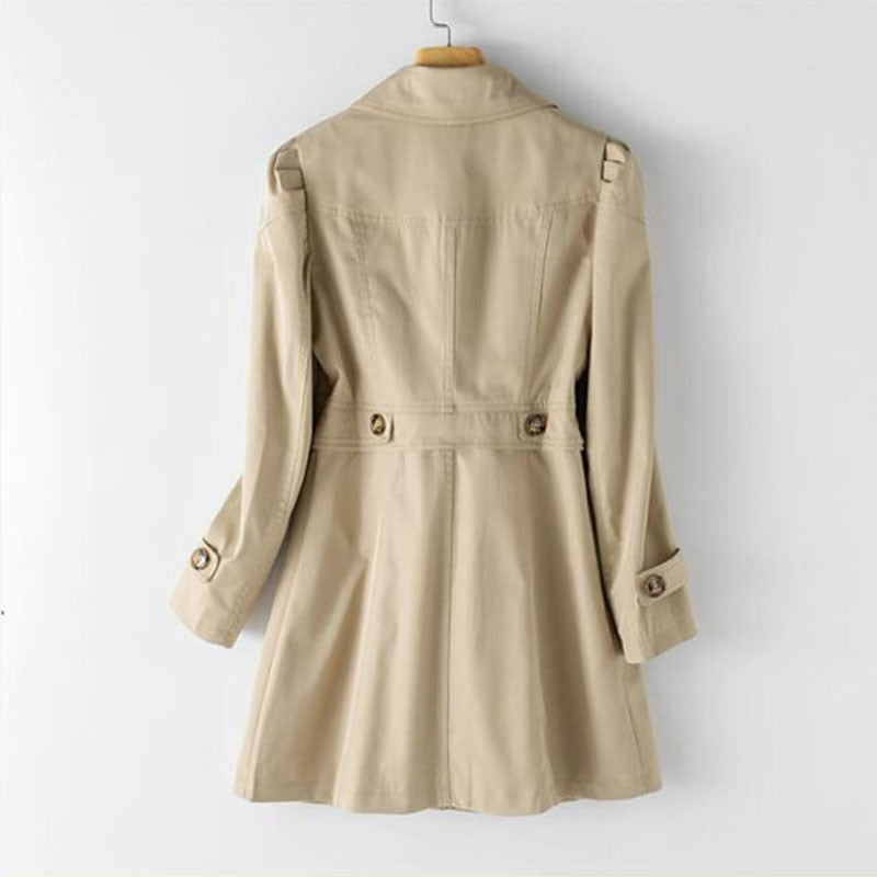 Trench coat feminino de tamanho médio elegante - Victoria