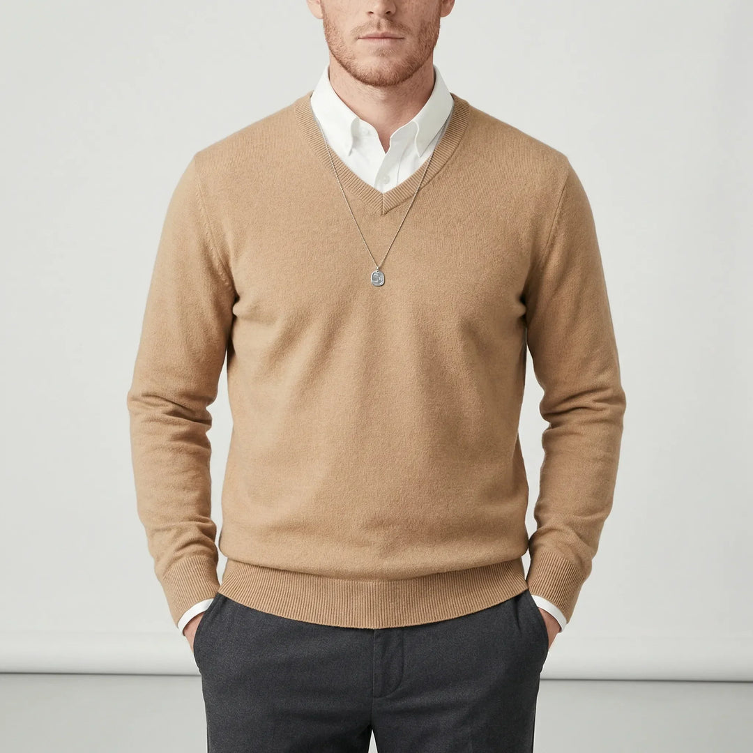 Slim-Fit V-Ausschnitt Pullover - Keanu