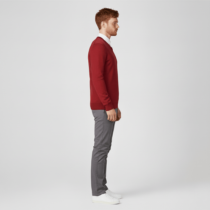 Slim-Fit V-Ausschnitt Pullover - Keanu