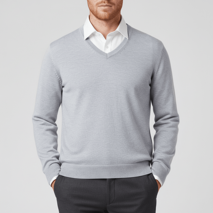 Slim-Fit V-Ausschnitt Pullover - Keanu