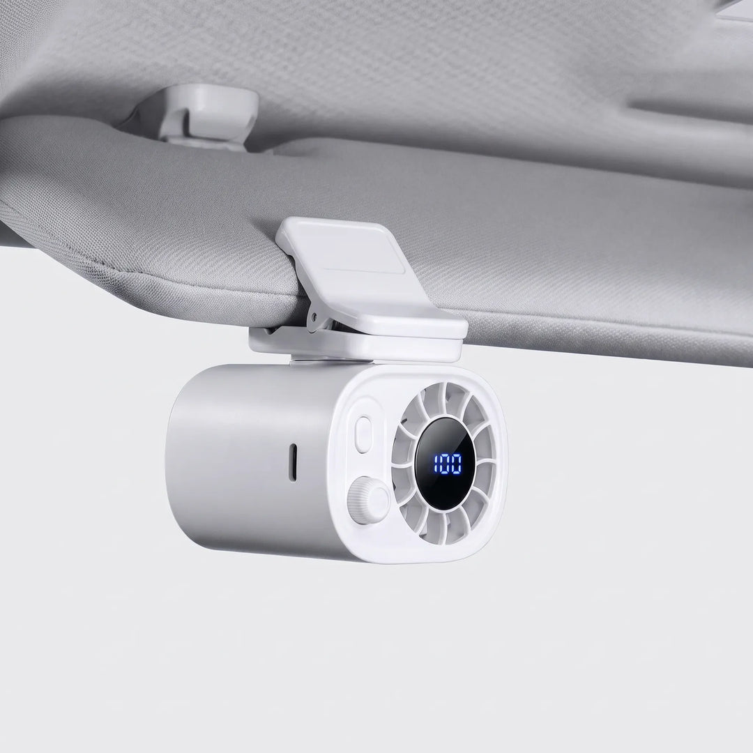 Small Clip On Fan With Display - Aerogrip