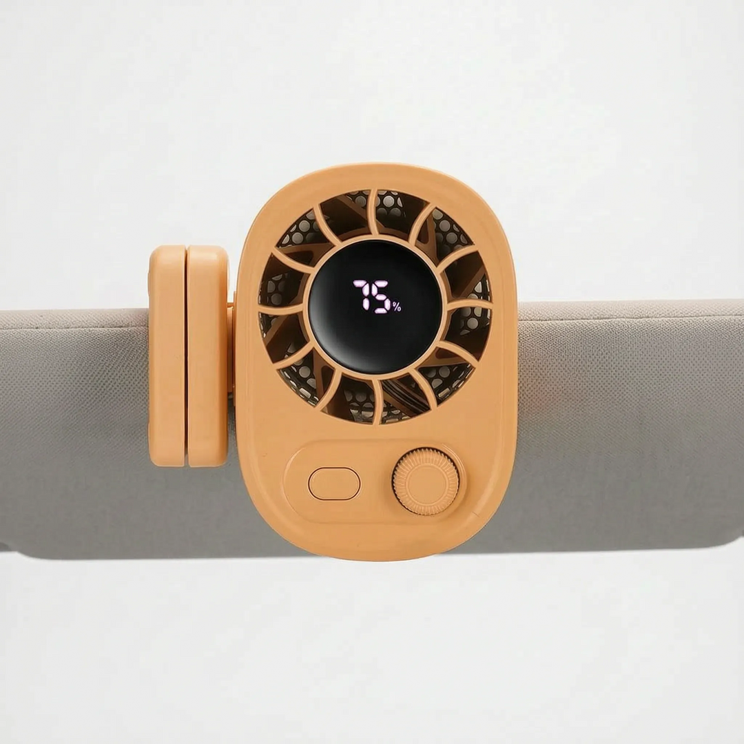 Small Clip On Fan With Display - Aerogrip