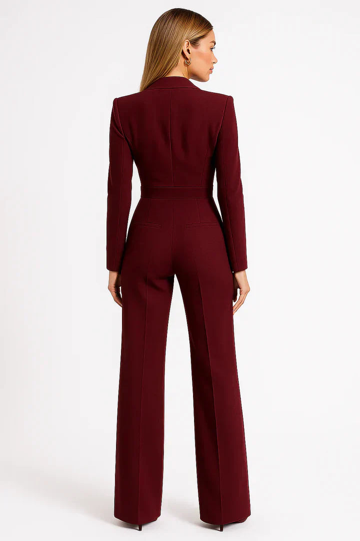 Taillierter Blazer-Jumpsuit Mit Weitem Bein - Luisa
