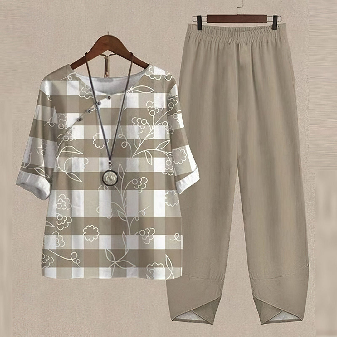Conjunto Elegante de 2 Peças para Primavera e Verão - LenaDuo