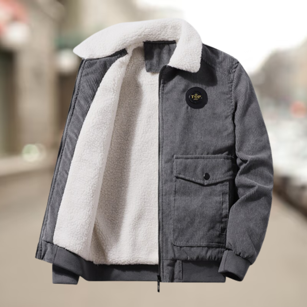 Men's Corduroy Jacket with Fleece Lining – Elias