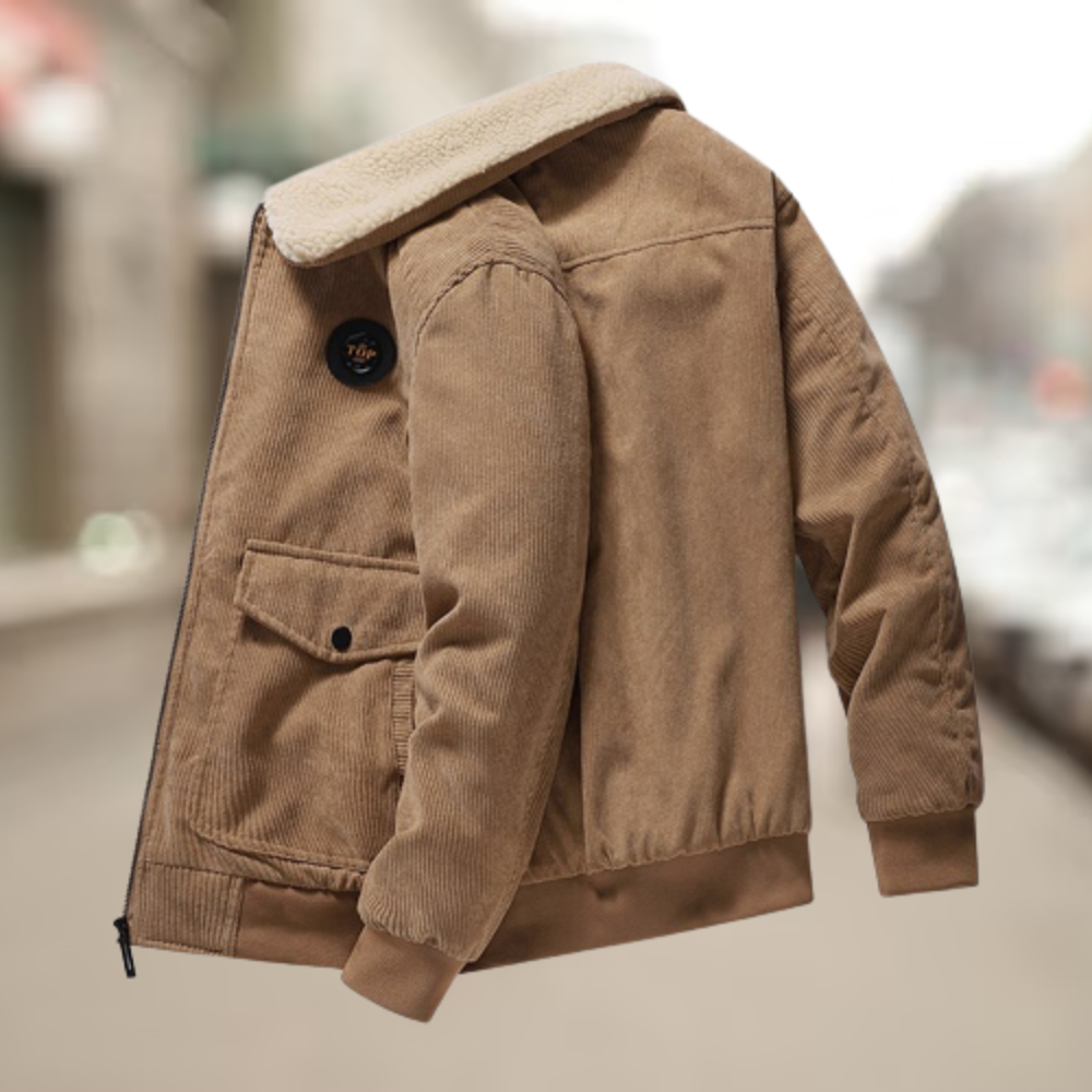 Men's Corduroy Jacket with Fleece Lining – Elias