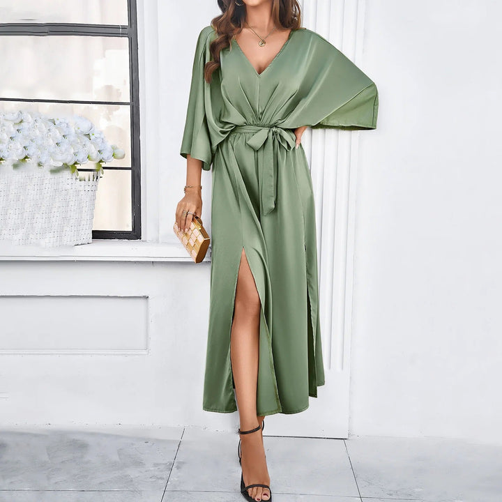 Vestido de primavera com decote em V - Isabella
