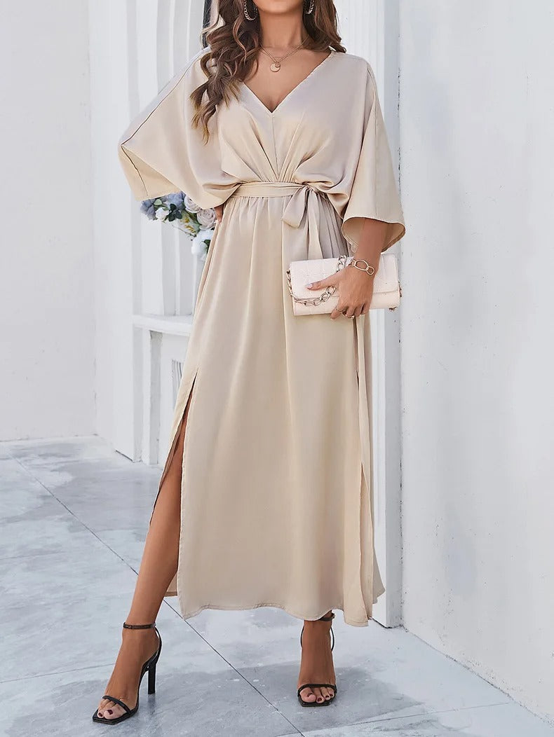 SpringFinesse - Vestido de primavera com decote em V