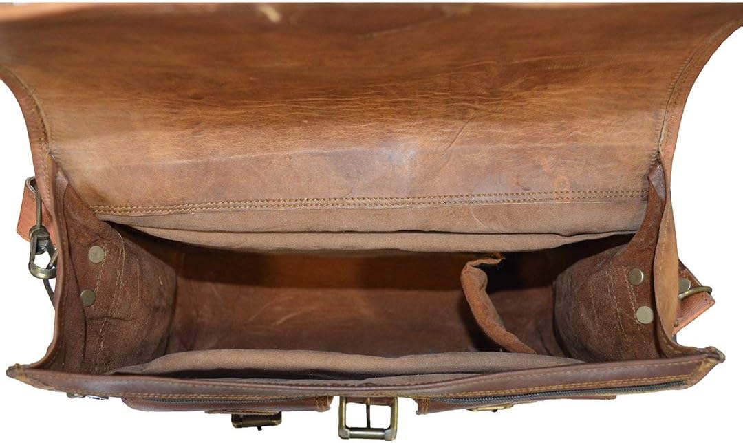 Vintage Messenger Tas Van Geitleer - Vintageo