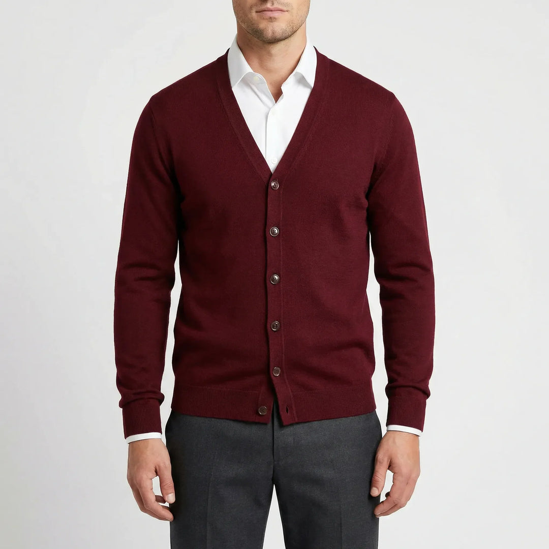Vorgeformte V Hals Strickjacke - Gino