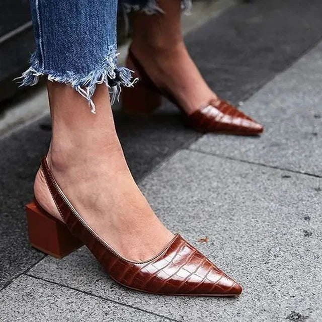 Pumps ortopédicos Croco - Lara