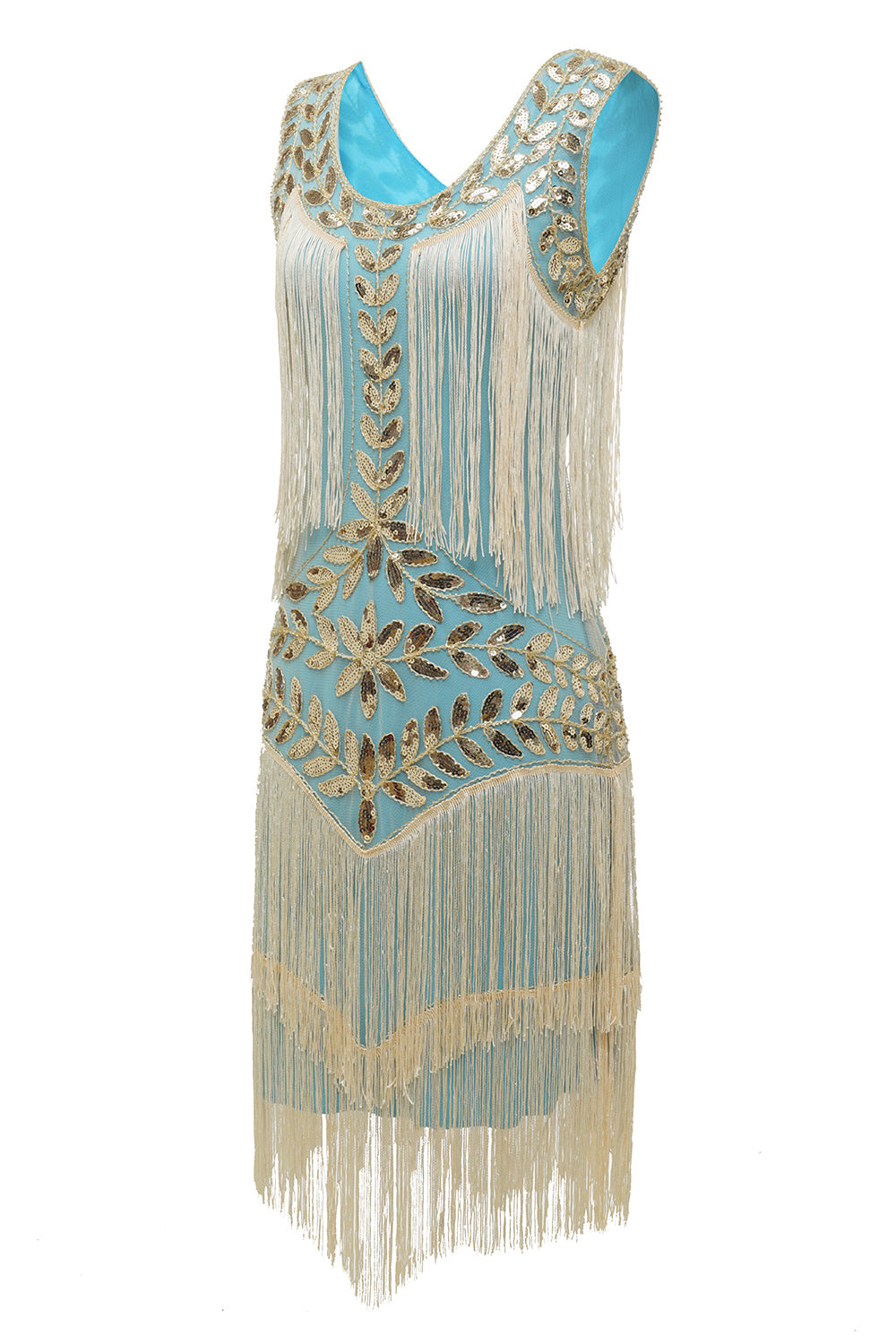 Vestido Charleston glamouroso dos anos 20 - Amelia