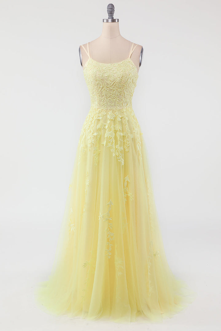 Vestido de baile de tule elegante com aplicações - Victoria
