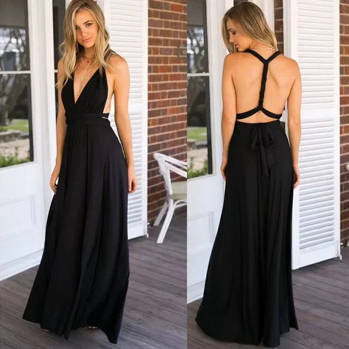 Vestido envolvente elástico versátil - Denise