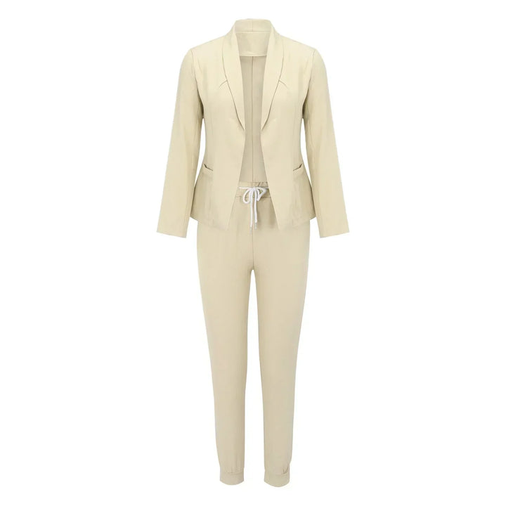 Casual two-piece set with tie belt – Liora