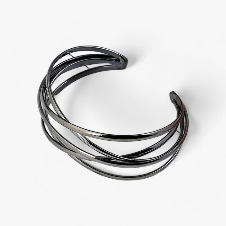 Adjustable cuff bracelet - Liora-Black-Nora Luxe