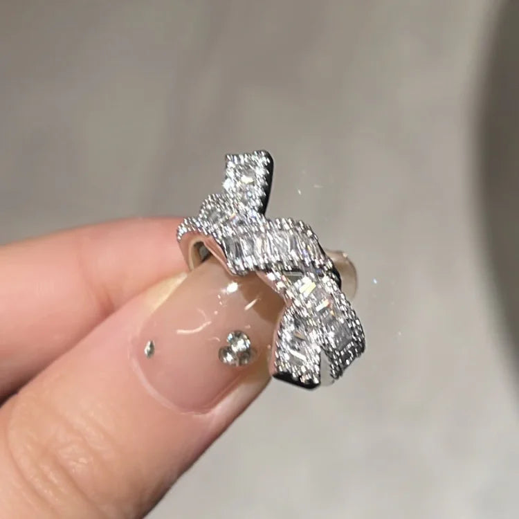 Adjustable Diamond Knot Ring - Serena-Gold-Nora Luxe