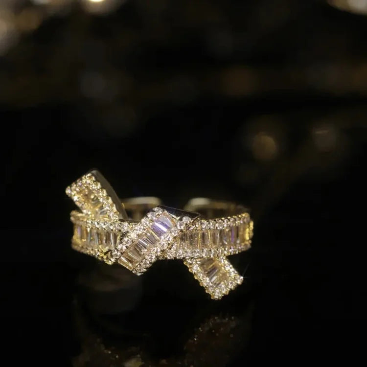 Adjustable Diamond Knot Ring - Serena-Gold-Nora Luxe