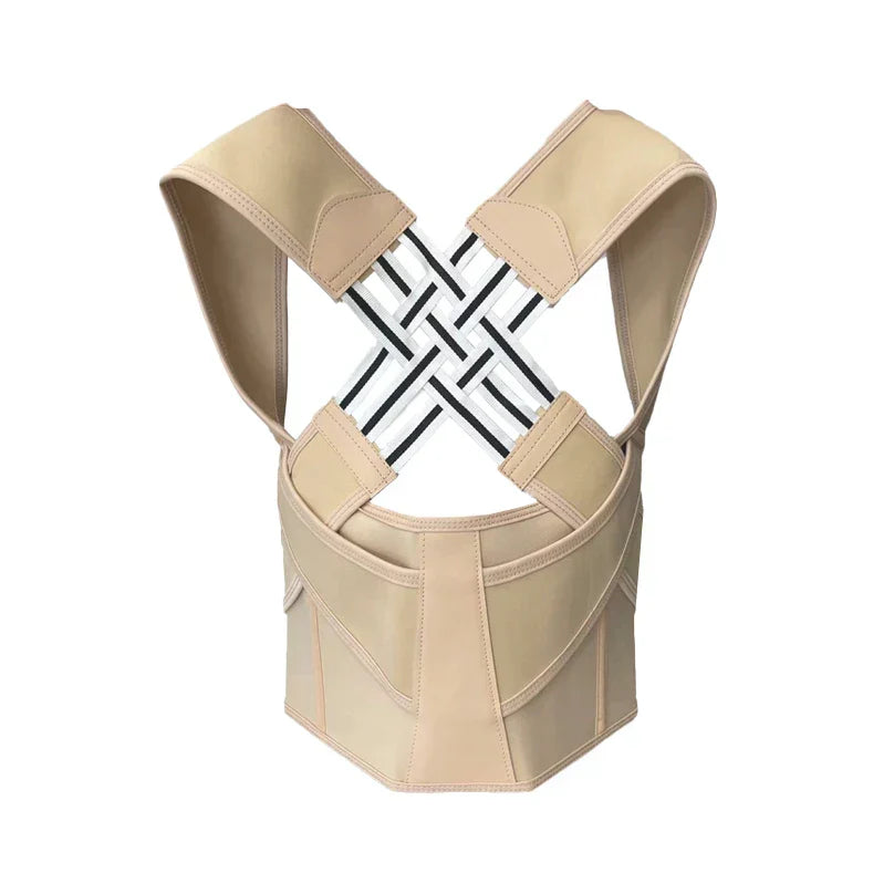 ADJUSTABLE POSTURE CORRECTOR FOR WOMEN AND CHILDREN - BREATHABLE BACK SUPPORT-Khaki Style-Nora Luxe