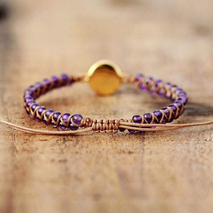 Amethyst-Opal Yoga Bracelet - Aurielle-Purple-Nora Luxe