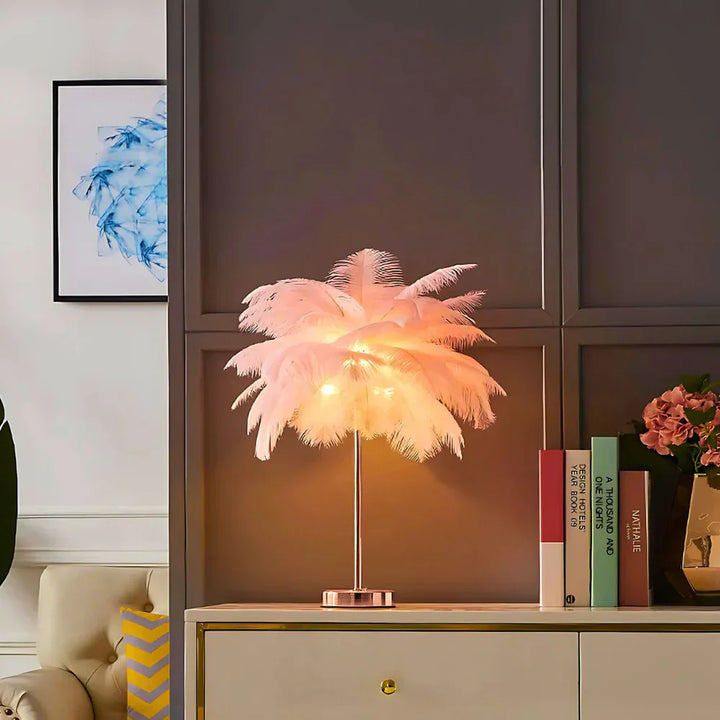 Atmospheric Veer Palm Tree Lamp - LumaPalm-Pink-Rose gold-Nora Luxe