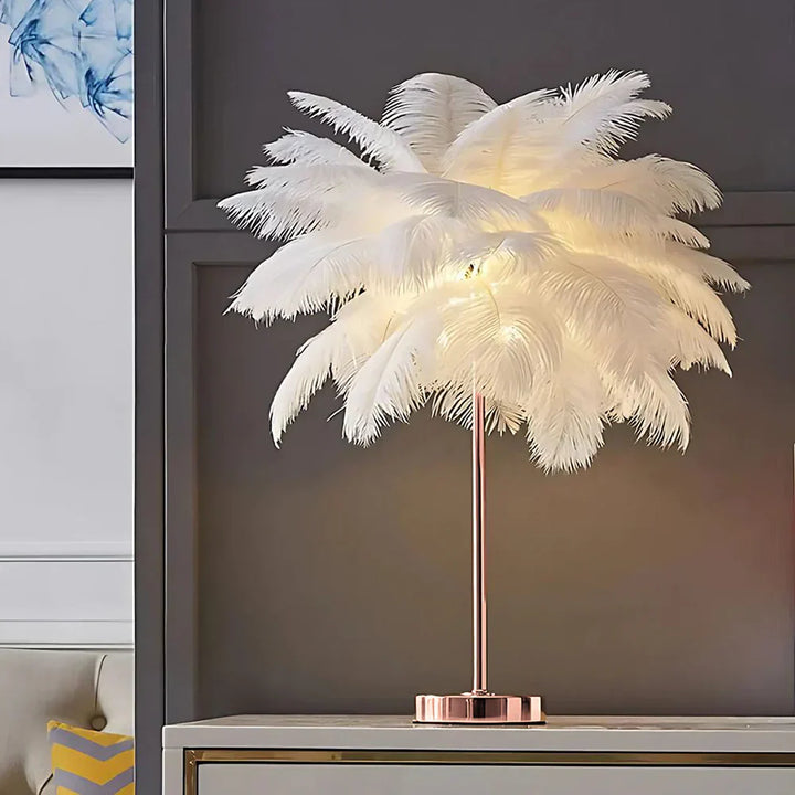 Atmospheric Veer Palm Tree Lamp - LumaPalm-White-Rose gold-Nora Luxe