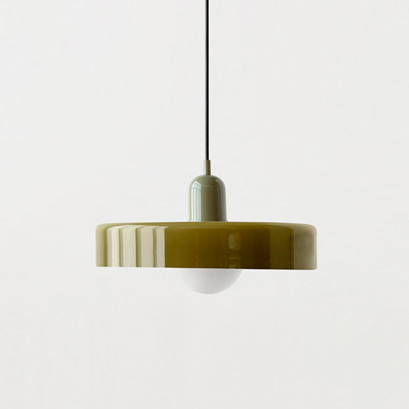 Luminária suspensa colorida no estilo Bauhaus - StiloGlas