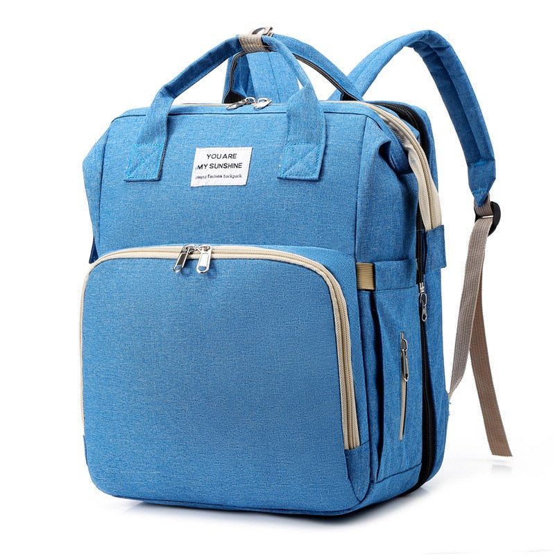 Portable Baby Bed and Nappy Bag – Multi-Function Travel Backpack
