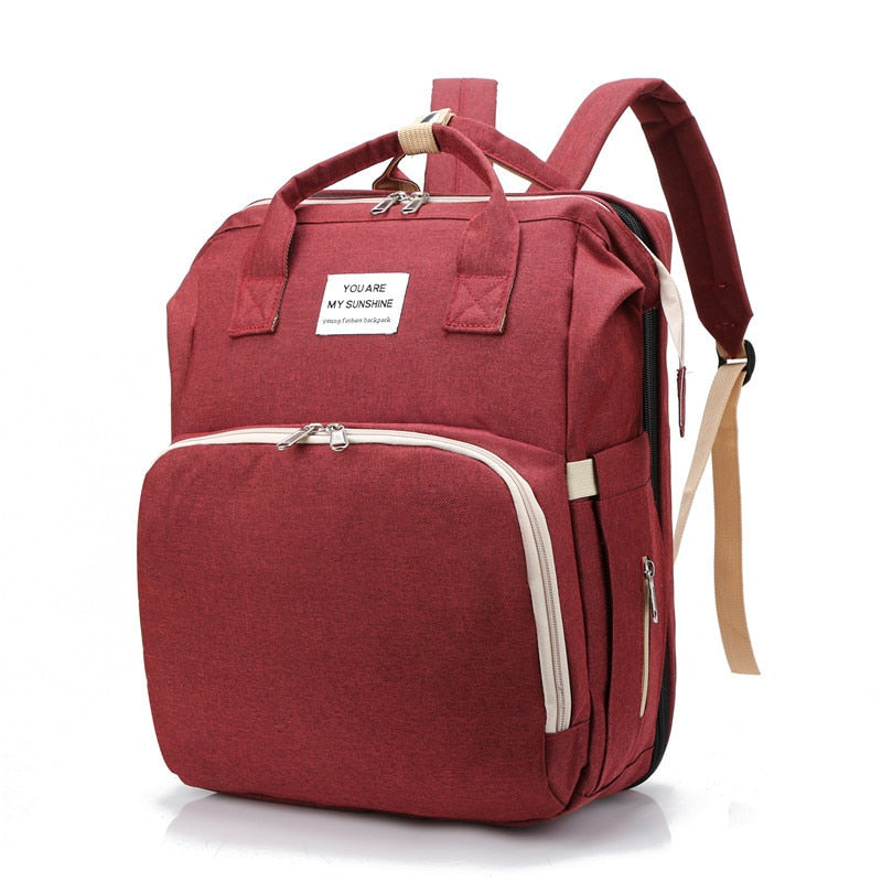 Portable Baby Bed and Nappy Bag – Multi-Function Travel Backpack