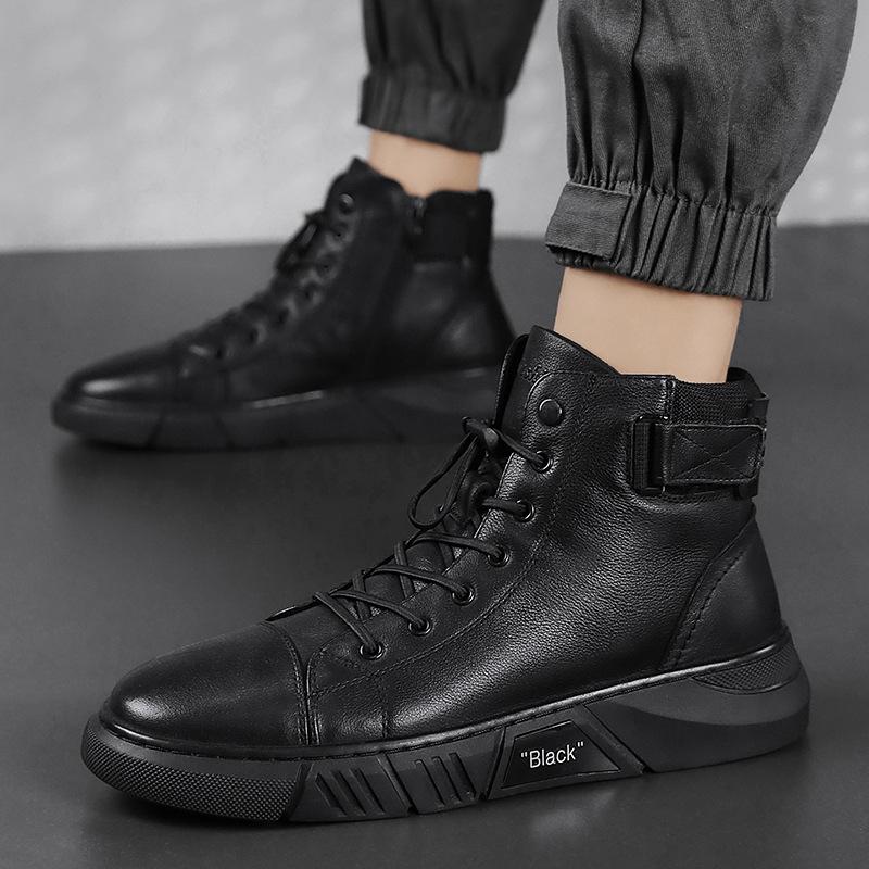 Black Handmade Leather Boots - NoirCraft-7-The Livary