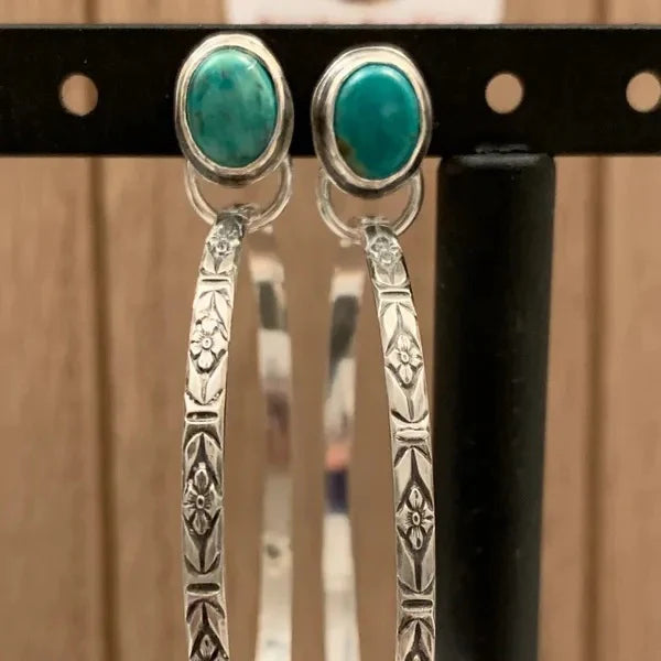 Boho Earrings Vintage Onyx - Esme-Green-Nora Luxe