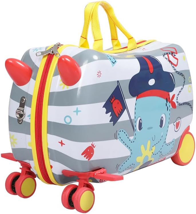 Children’s 2-in-1 Ride-On Scooter Suitcase with 360° Wheels