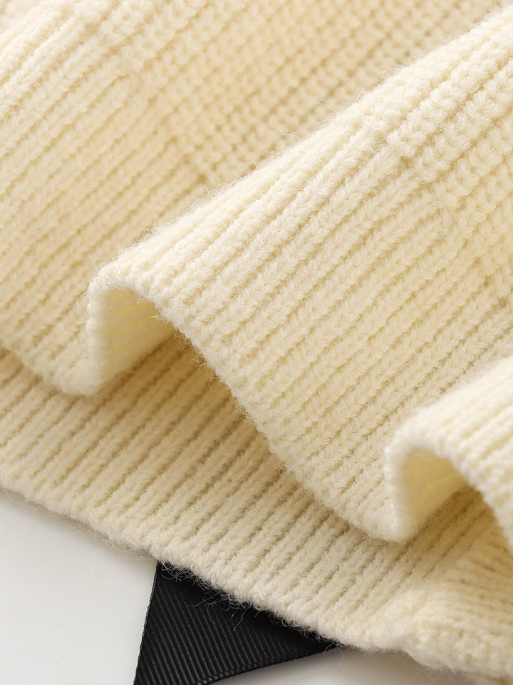 Bow Sweater for Women - Isla-White-XS-Nora Luxe