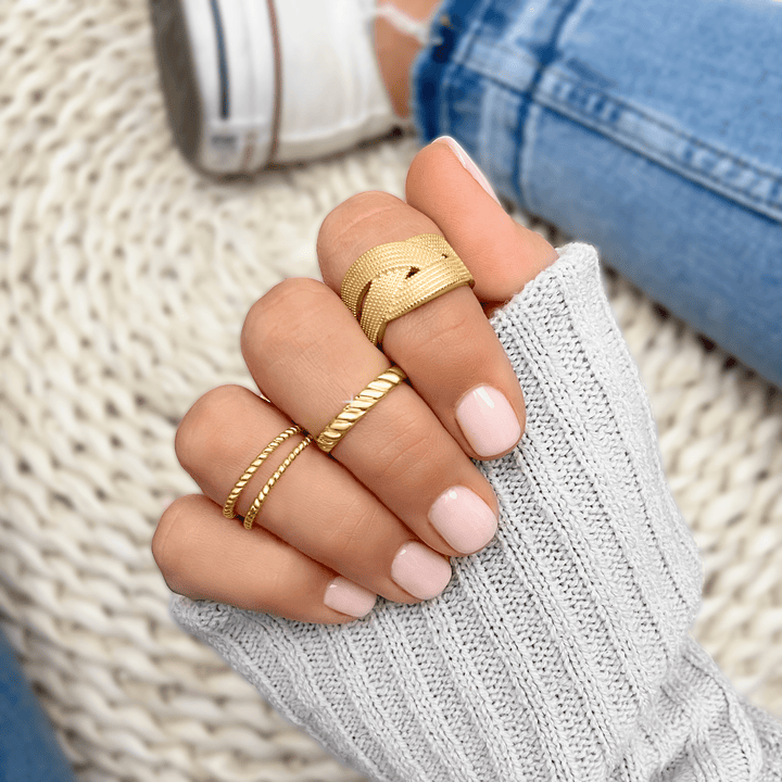 Braided Double Ring - Lina-Gold-5-Nora Luxe