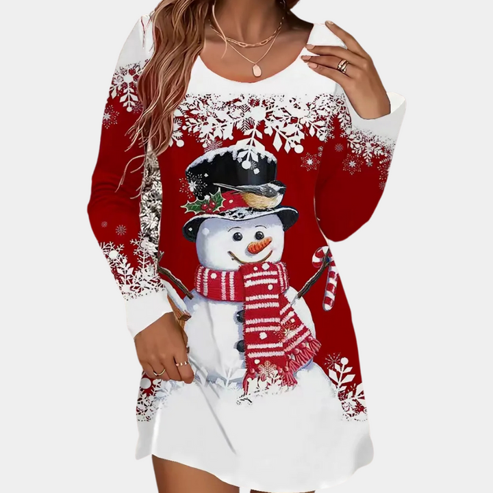 Brashine - Cheerful Christmas Dress for Ladies-XS-Nora Luxe