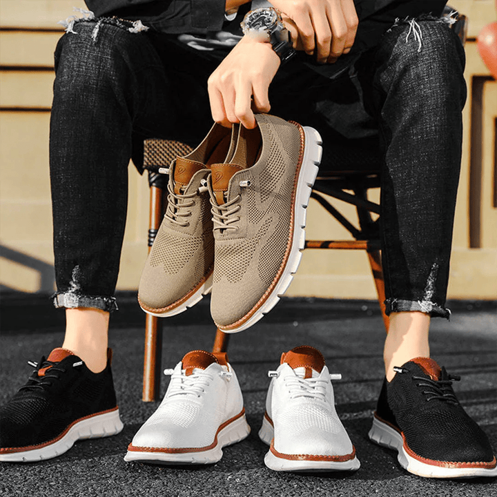 Breathable & Ultra-Comfortable Men's Sneakers in Minimalist Design – Elias-Green-5.5-Nora Luxe
