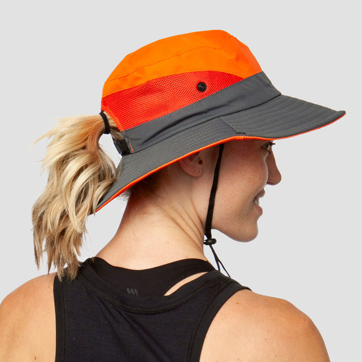 Breathable UV Protection Women's Sun Hat Foldable with Ponytail Opening – Liane (Buy 1, Get 1 FREE)-Red-Nora Luxe