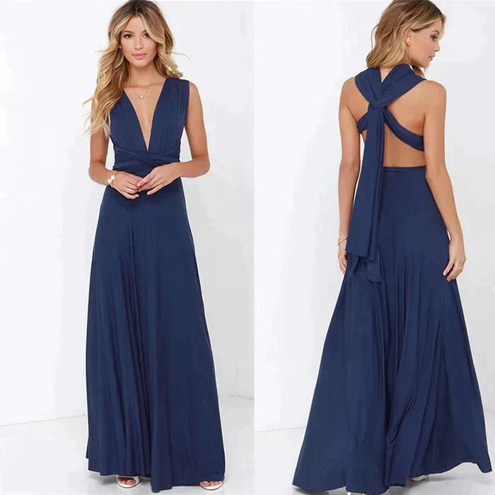 Vestido envolvente elástico versátil - Denise