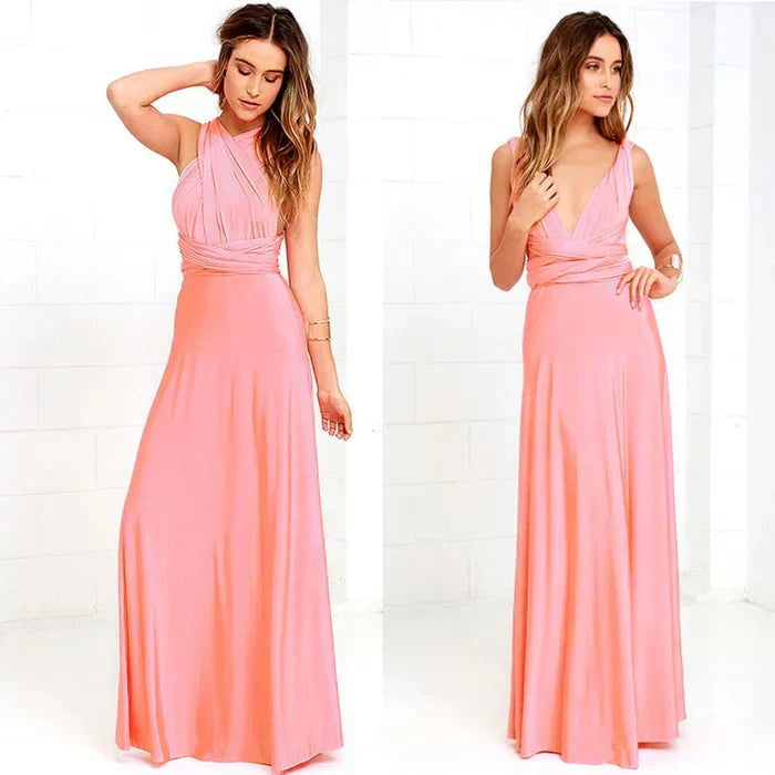 Vestido envolvente elástico versátil - Denise