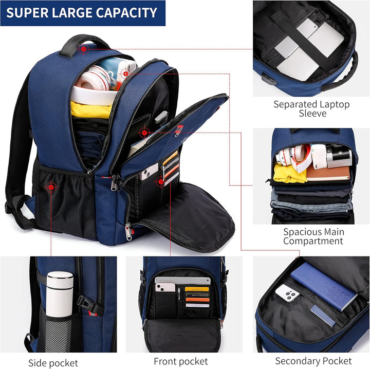 AA NOT AVAIALBLE Water-Resistant Laptop Backpack with USB Port & Anti-Theft Design – TechPro
