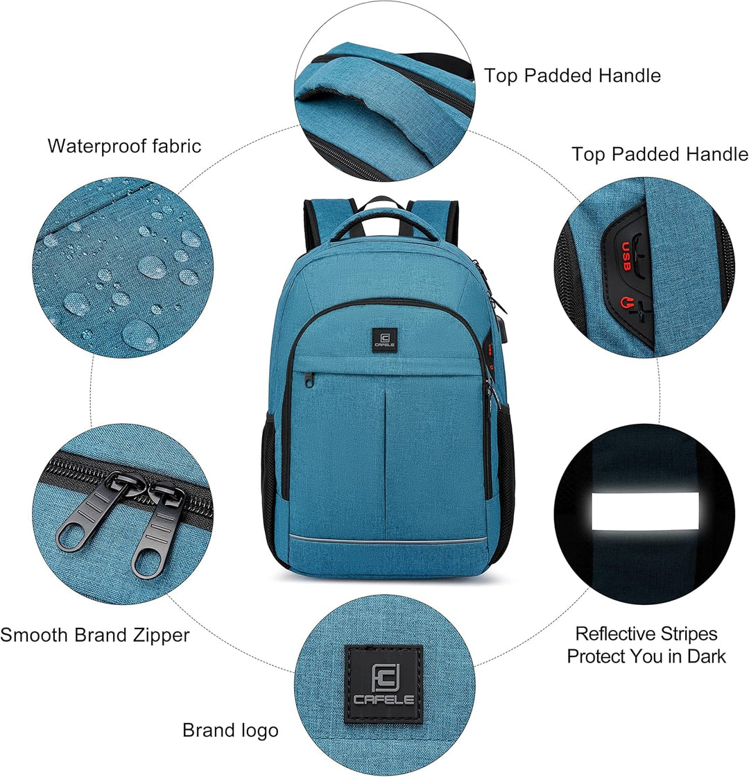 AA NOT AVAIALBLE Water-Resistant Laptop Backpack with USB Port & Anti-Theft Design – TechPro