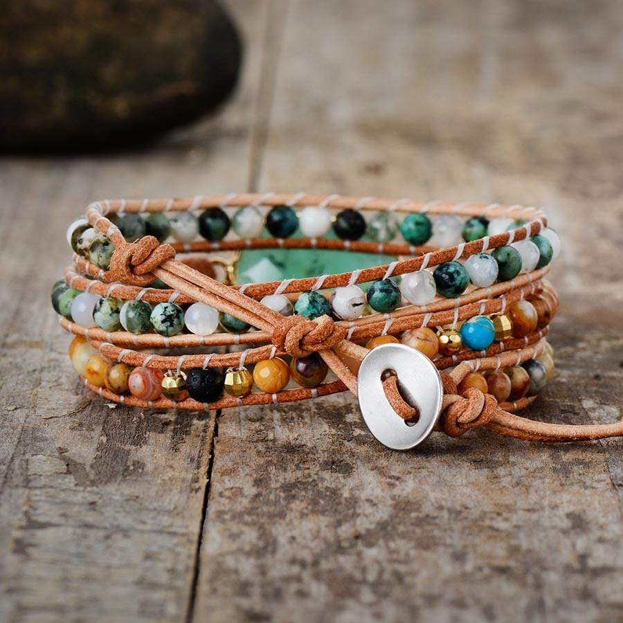 Calming Jade Wrap Bracelet - Elina-Nora Luxe