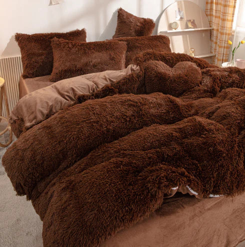 Candy-Colored Soft Duvet Cover - FluffCandy-Dark Gray-59.06 inches bed-Nora Luxe